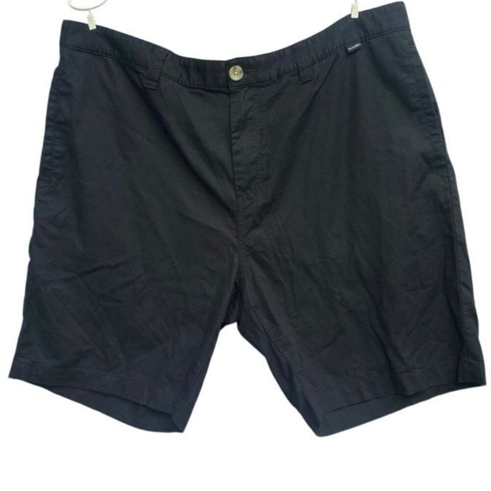 Travis Mathew Black Chino Shorts Men’s Size 40 Flat Front Stretch Casual Golf We